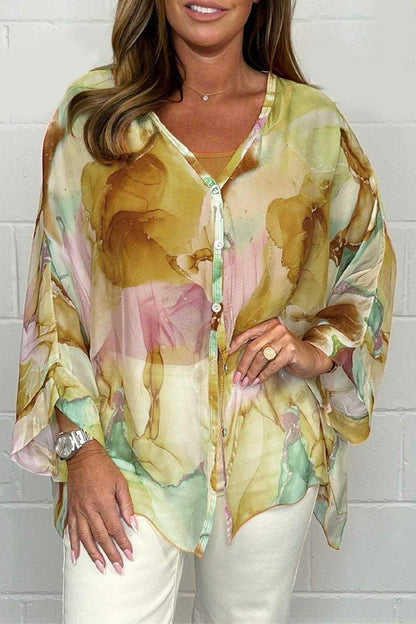 Premium-Bluse mit Blumenmuster